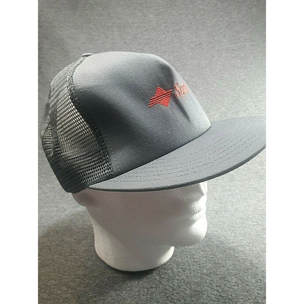 Vintage Sprint Trucker Hat Snapback Grey with Red Made in USA One Size Fits All